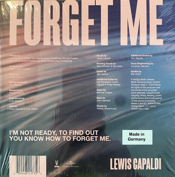 Lewis Capaldi : Forget Me (7", S/Sided, Single, Ltd)
