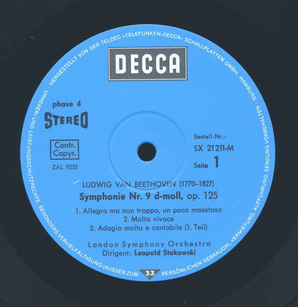 Ludwig van Beethoven — Leopold Stokowski : 9.Symphonie (Hi-fi Classic Vol.1) (LP, Album)