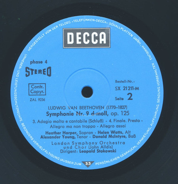 Ludwig van Beethoven — Leopold Stokowski : 9.Symphonie (Hi-fi Classic Vol.1) (LP, Album)