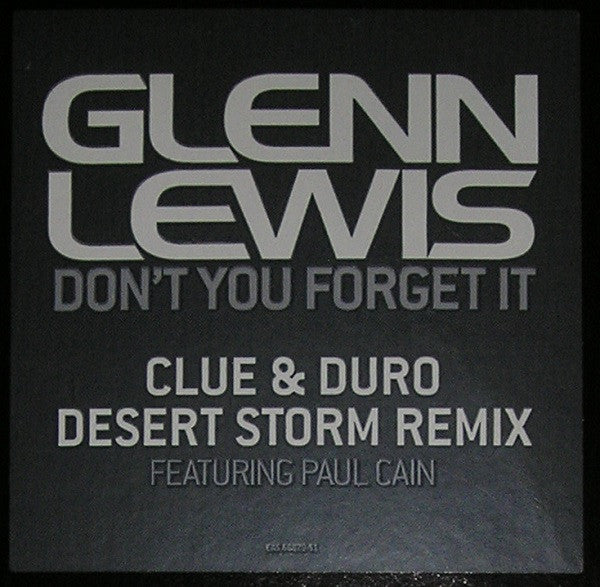 Glenn Lewis : Don't You Forget It (12", Promo)