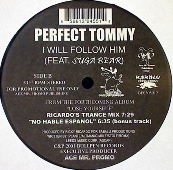 Perfect Tommy Featuring Suga Bear : I Will Follow Him (12", Promo)