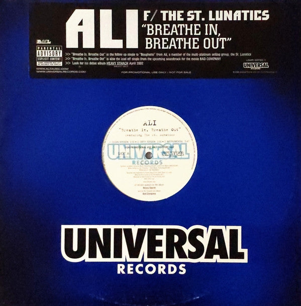 Ali (2) Feat. St. Lunatics : Breathe In, Breathe Out (12", Promo)