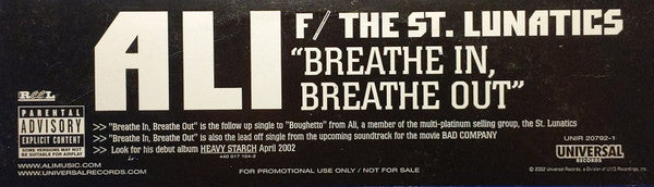 Ali (2) Feat. St. Lunatics : Breathe In, Breathe Out (12", Promo)