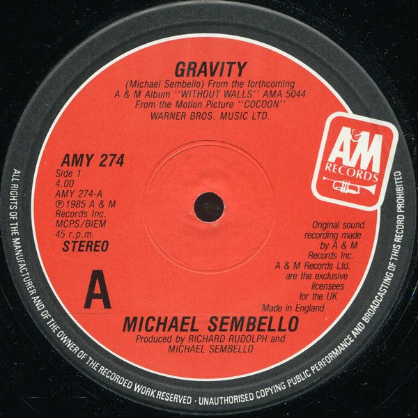 Michael Sembello : Gravity (12", Single)