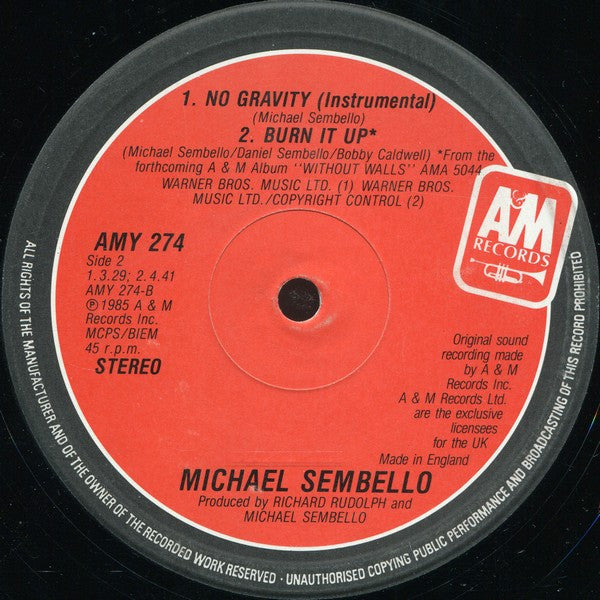 Michael Sembello : Gravity (12", Single)