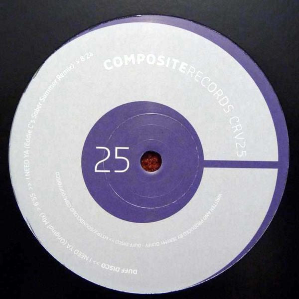 Duff Disco : I Need Ya EP (12", EP)