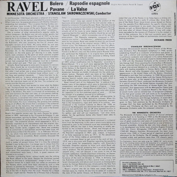 Maurice Ravel / Stanislaw Skrowaczewski / Minnesota Orchestra : Boléro /  La Valse (LP, Album, Quad)