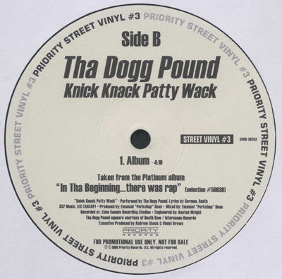 Tha Dogg Pound : Knick Knack Patty Wack (12", Single, Promo)