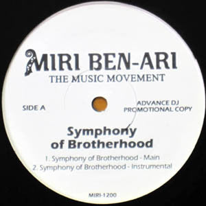 Miri Ben-Ari : Symphony Of The Brotherhood (12", Advance, Promo)