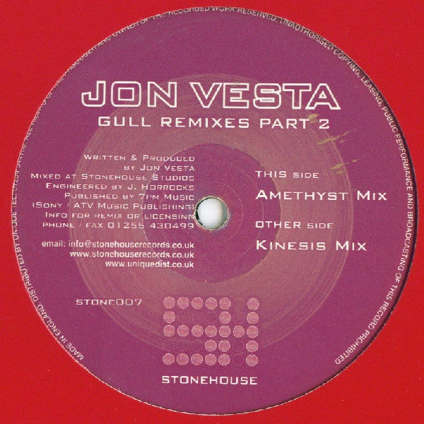 Jon Vesta : Gull Remixes Part 2 (12")