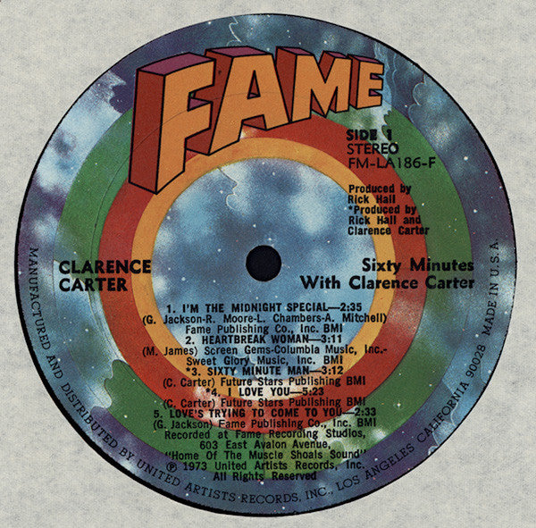 Clarence Carter : Sixty Minutes With Clarence Carter (LP)