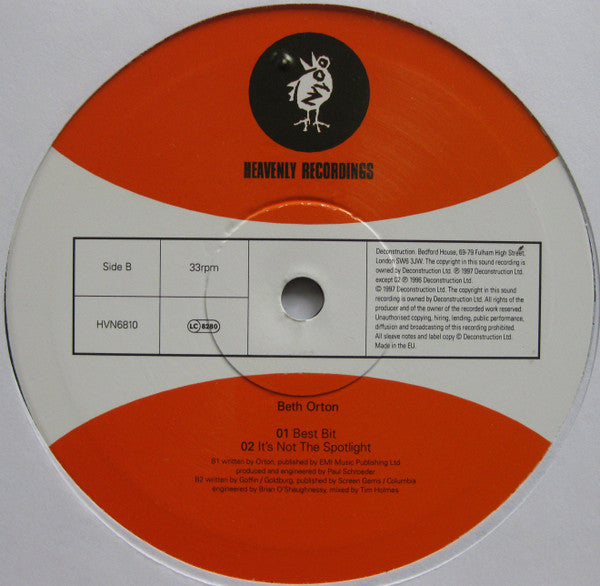 Beth Orton : She Cries Your Name (10", Single)