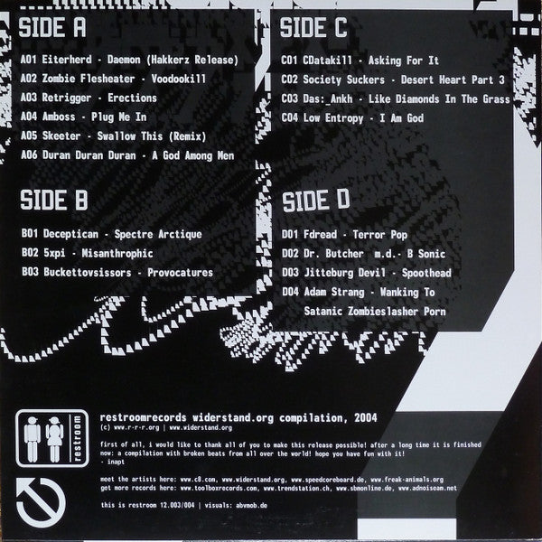 Various : Restroomrecords Widerstand.org Compilation (2xLP, Comp)