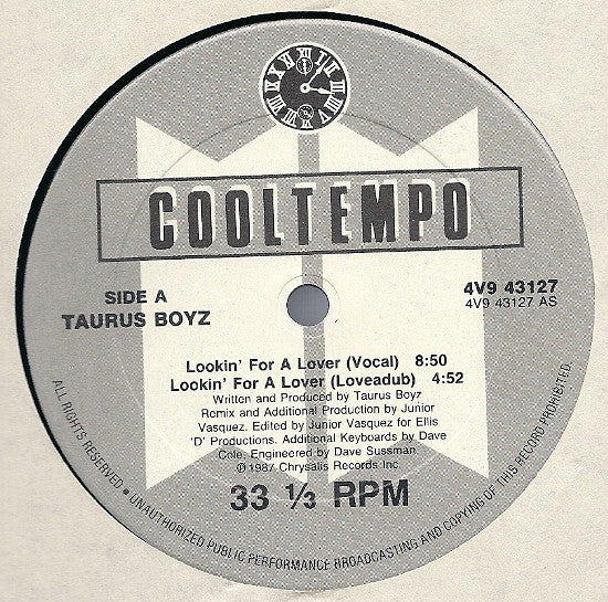 Taurus Boyz : Lookin' For A Lover (12")