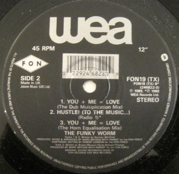 Funky Worm : You + Me = Love (12")