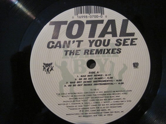 Total : Can't You See (The Remixes) (12")