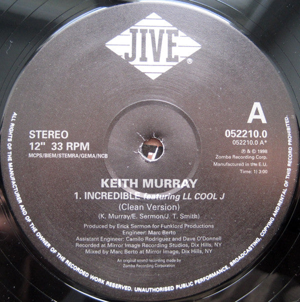 Keith Murray : Incredible (12")