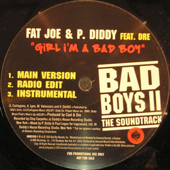 Nelly - P. Diddy - Murphy Lee : Shake Ya Tailfeather / Girl I'm A Bad Boy (12", Promo)