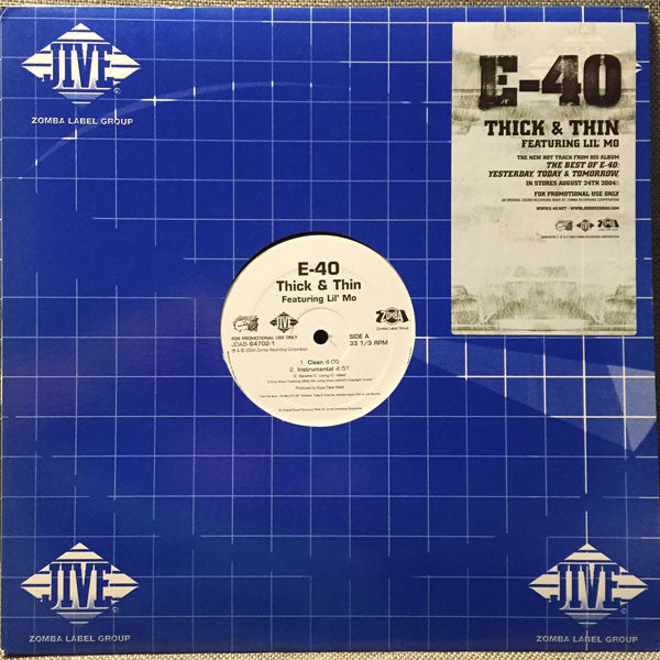 E-40 : Thick & Thin (12", Promo)