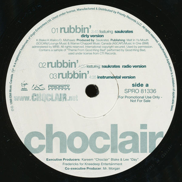 Choclair : Rubbin' / Young Gunz (12", Promo)