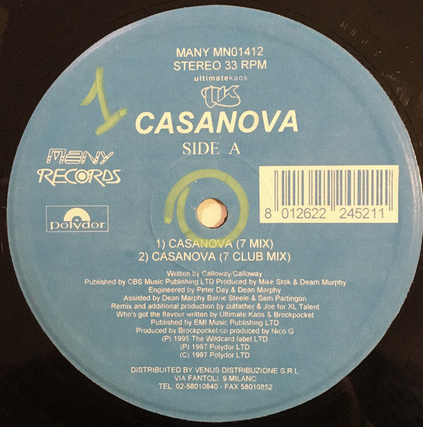 Ultimate Kaos : Casanova (12")
