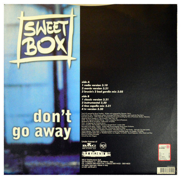 Sweetbox : Don't Go Away (12")
