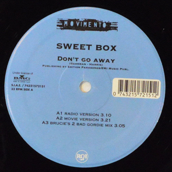 Sweetbox : Don't Go Away (12")