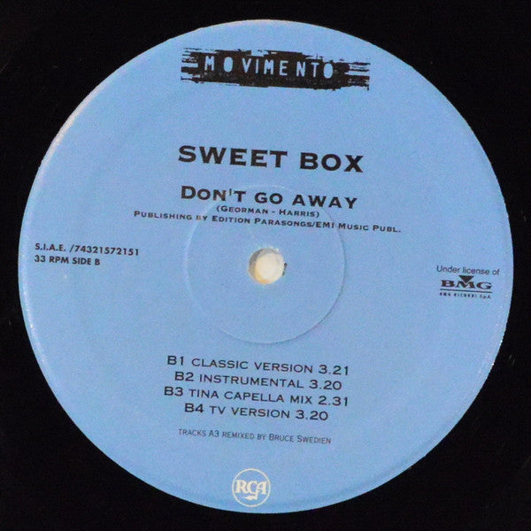 Sweetbox : Don't Go Away (12")