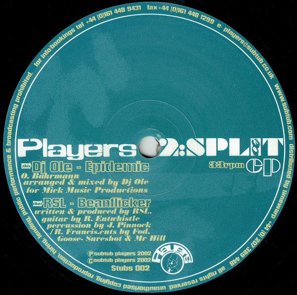 RSL / DJ Ole : The Split EP (12")