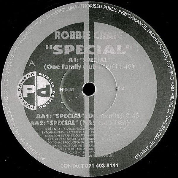 Robbie Craig : Special (12")