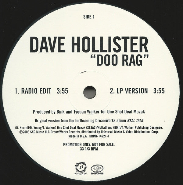 Dave Hollister : Doo Rag (12", Promo)