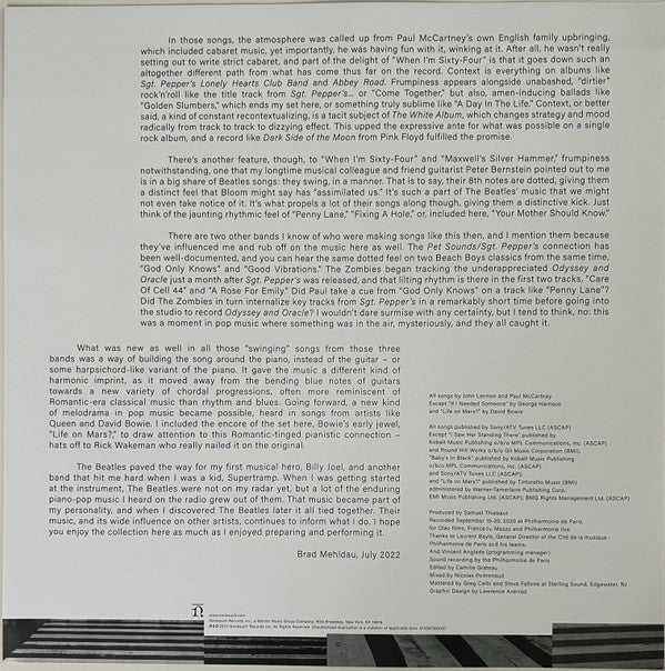 Brad Mehldau : Your Mother Should Know: Brad Mehldau Plays The Beatles (LP)