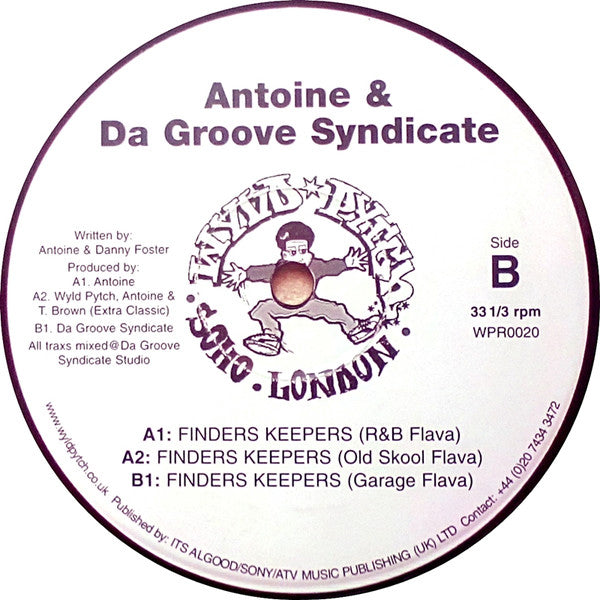 Antoine Stone & Da Groove Syndicate : Finders Keepers (12")