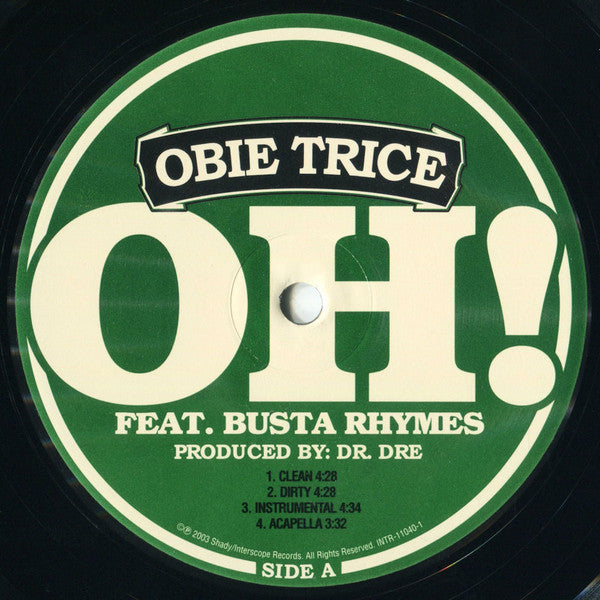 Obie Trice Feat. Busta Rhymes : Oh! (12", Promo)