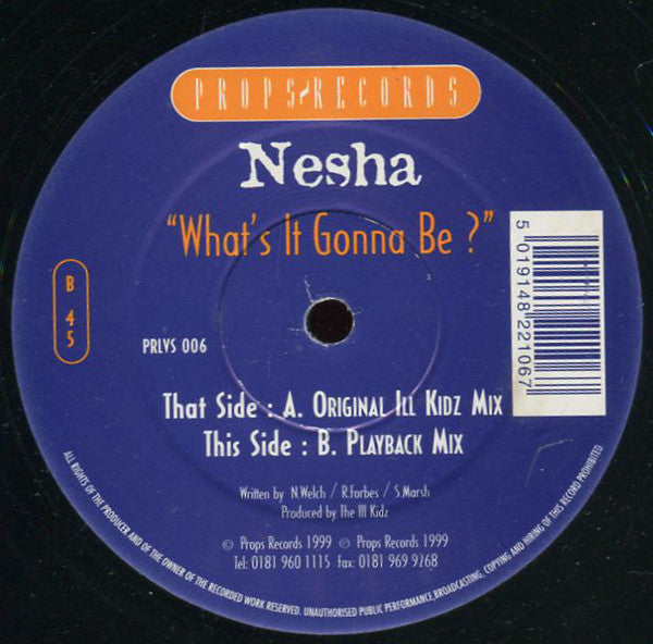 Nesha : What's It Gonna Be? (12")