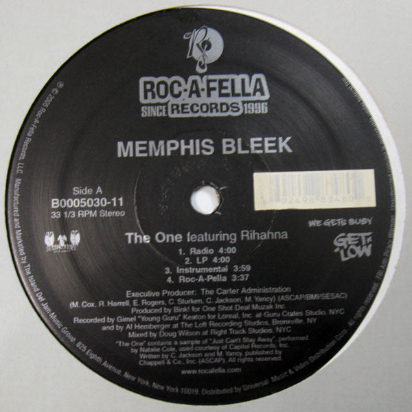 Memphis Bleek Featuring Rihanna : The One (12")
