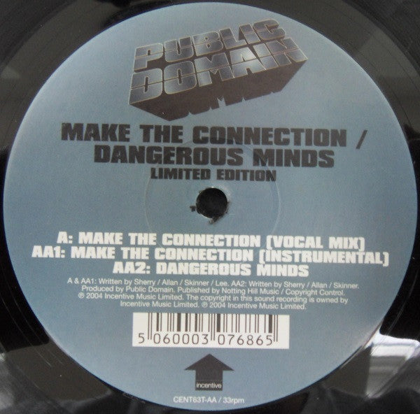 Public Domain : Make The Connection / Dangerous Minds (12", Ltd)