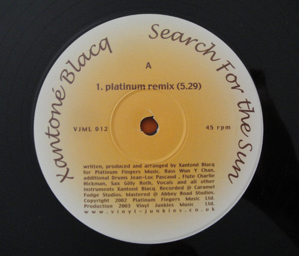 Xantoné Blacq : Search For The Sun (12")