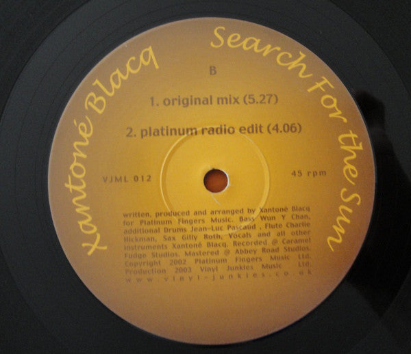 Xantoné Blacq : Search For The Sun (12")