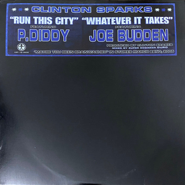 Clinton Sparks : Run This City / Whatever It Takes (12", Promo)
