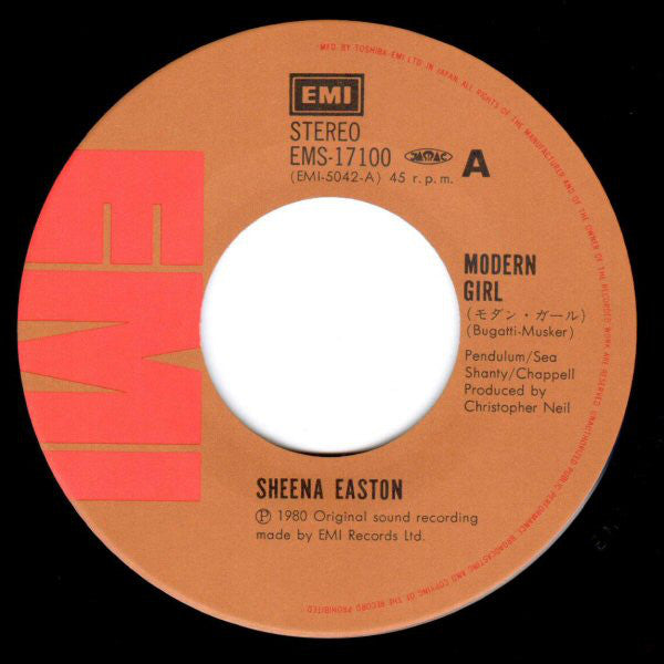 Sheena Easton : Modern Girl (7", Single)