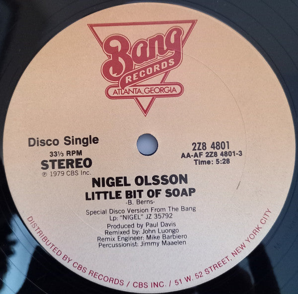 Nigel Olsson : Little Bit Of Soap (12", Single)