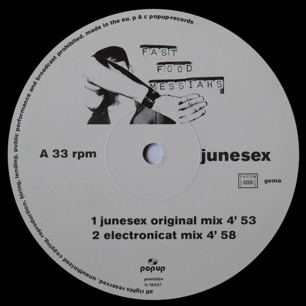 Junesex : Fast Food Messiahs (12")