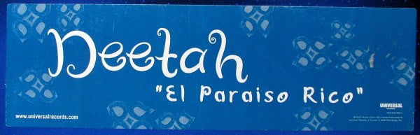 Deetah : El Paraiso Rico (12", Promo)