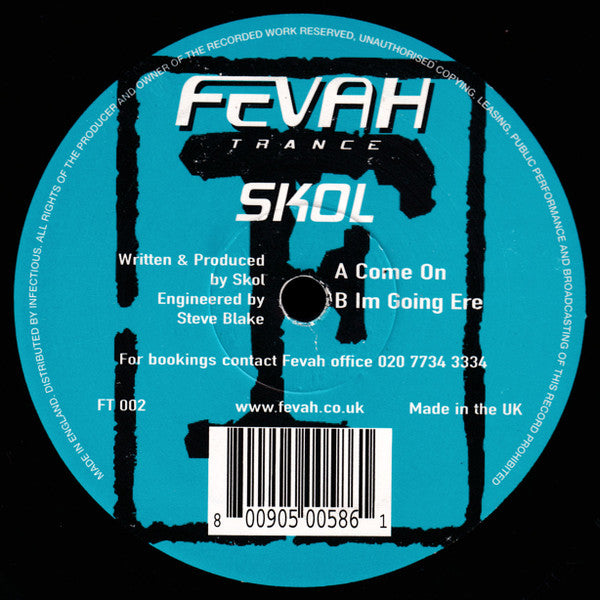 DJ Skol : Come On (12")