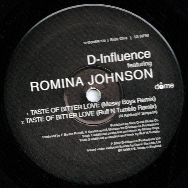 D'Influence : Taste Of Bitter Love (12")