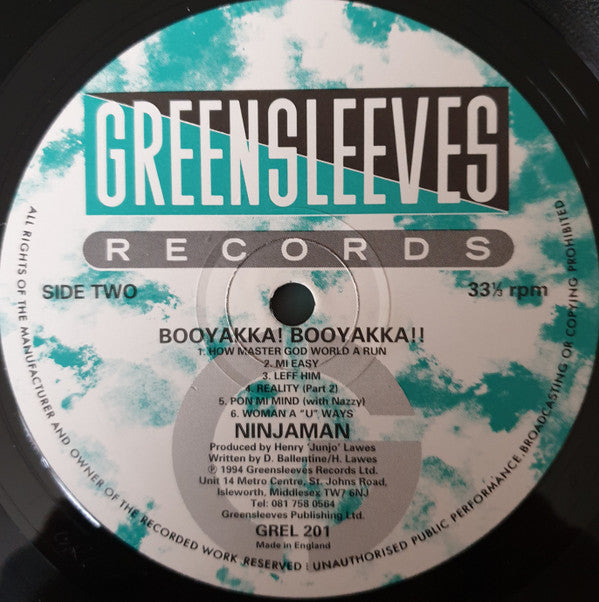 Ninjaman : Booyakka! Booyakka!! (LP, Album, Ltd)