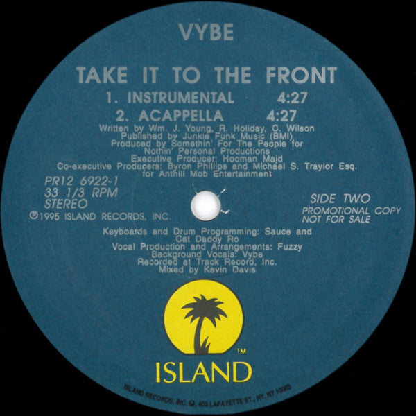 Vybe : Take It To The Front (12", Promo)