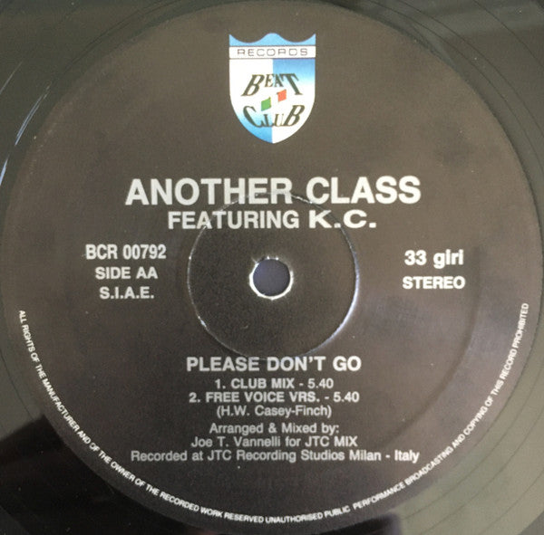 Another Class Feat. KC (4) : Please Don't Go (1992 Dance Version) (12")