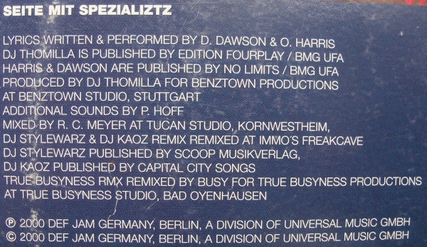Spezializtz : Tut Was Ihr Nicht Lassen Könnt (12", Blu)